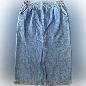 Vintage Saint Germain Denim Maxi Skirt.  L